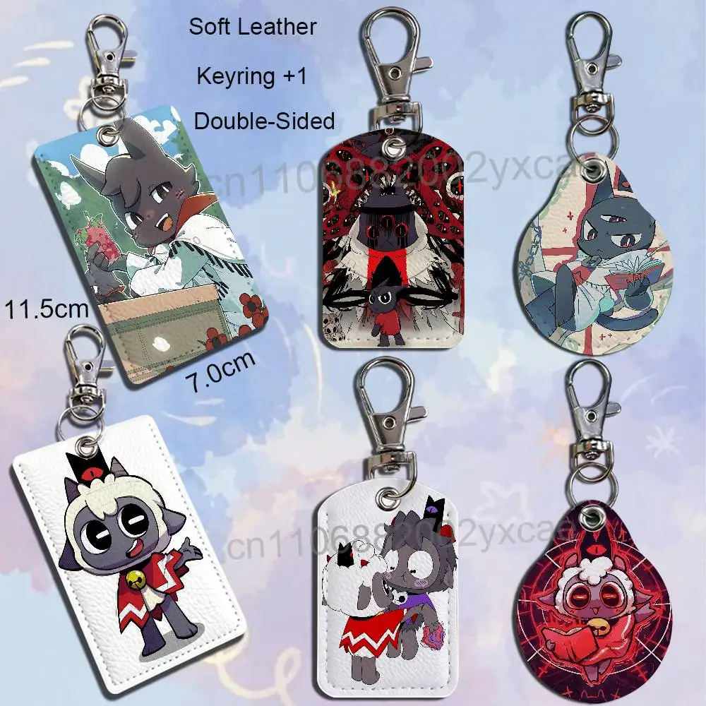 Dark magic Narinder The Lamb Leather Keychain Badge Holder with Lanyard - ID/Access Card Holder, Key Ring Accessory, Gift Option