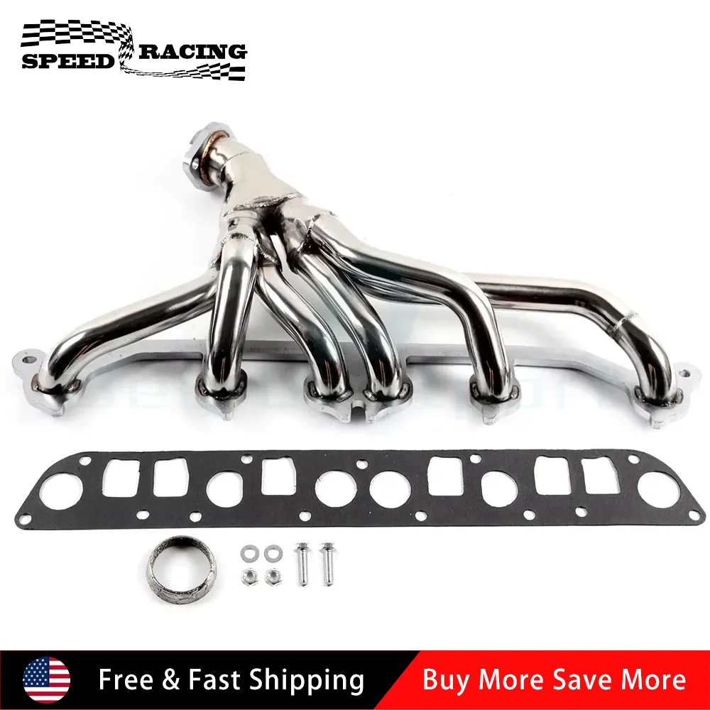 Collettore di scarico in acciaio inossidabile per Jeep Wrangler YJ TJ Cherokee XJ Grand Cherokee ZJ 4.0L 6CYL Sliver 1991-1999