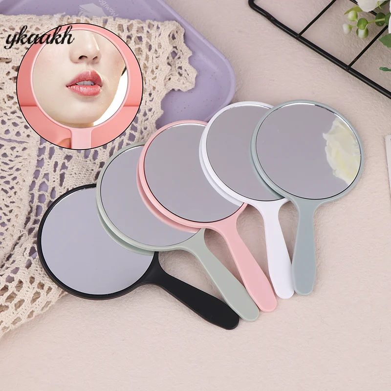 

Eyelash Extension Handheld Makeup Mirror Round Makeup Vanity Mirror With Handle Hand Mirror SPA Salon Compact Mirrors