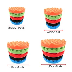 5PCS Sponge Polishing Pad,3/4/5/6 Inch Backing Plate Compound Buffing Pad Kit for Car Buffer Polisher Compounding Waxing Sanding