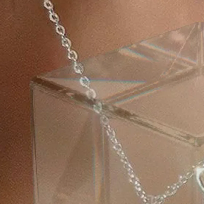 Titanium Steel Heart Lock Key Necklace Inlaid Zircon Pendant Delicate Clavicle Chain Jewelry For Women Daily Party Wear