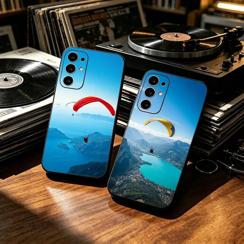 POP sport Paraglider so cool  Soft Silicone Case for Samsung S26, S24, S21, S22, S23, S30, Ultra, Plus, FE, Lite-Black