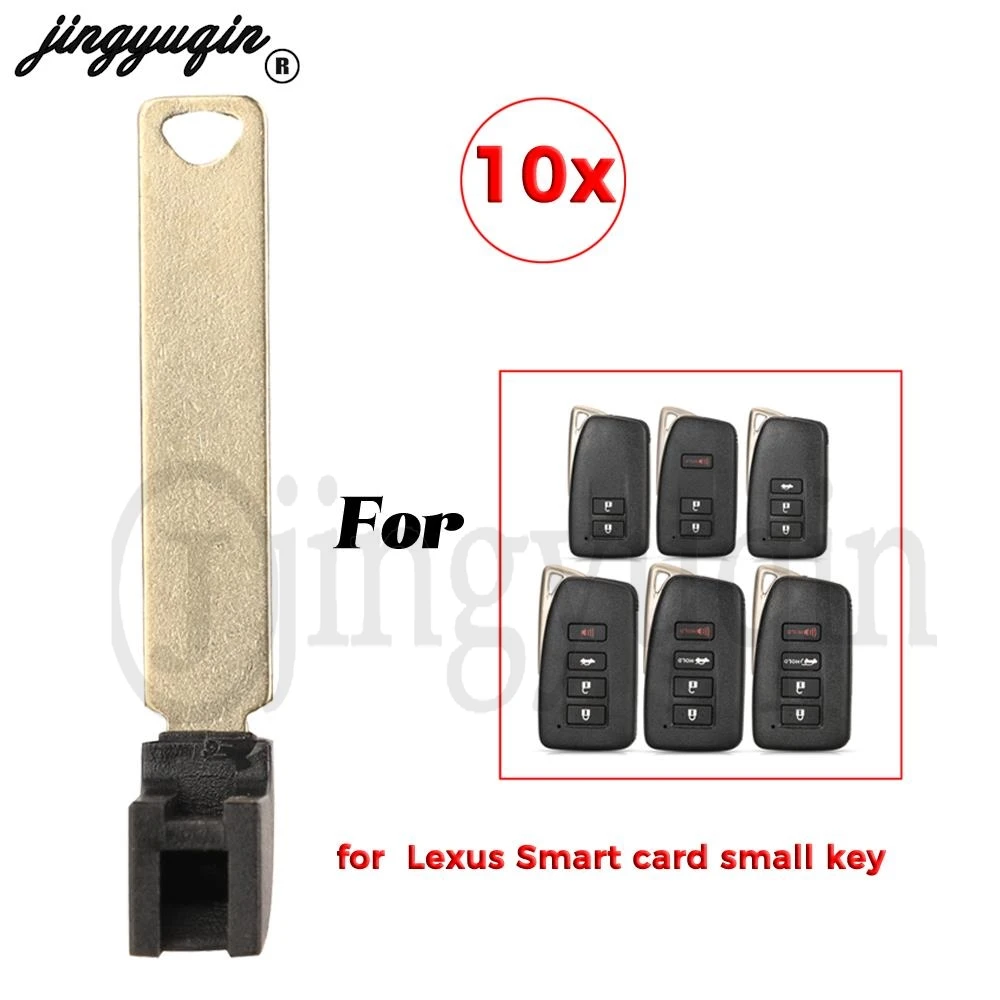 

jingyuqin 10pcs Lexus car keyblade emergency keyblade smart remote insertion key ES300H ES350 GS350 GS200T GS450H 1UD keyblade