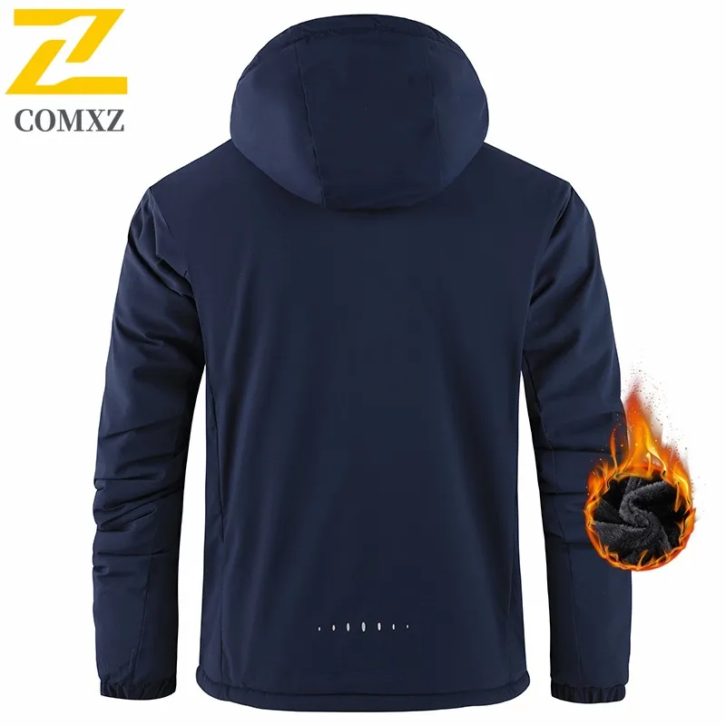 سترة رجالي مميزة للسفر في الهواء الطلق من COMXZ 2025 معطف مبطن خفيف الوزن غير رسمي نمط يومي للحماية من البرد ملابس الخريف والشتاء #5