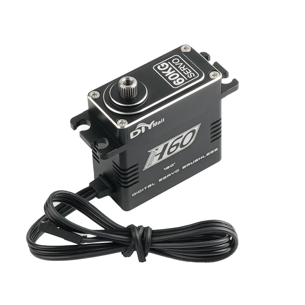 Corpo de metal completo 8.4v 60kg digital super torque 0.1sec engrenagens de aço sem escova servo à prova d' água para a maioria dos robôs de aeronaves de barco de carro rc