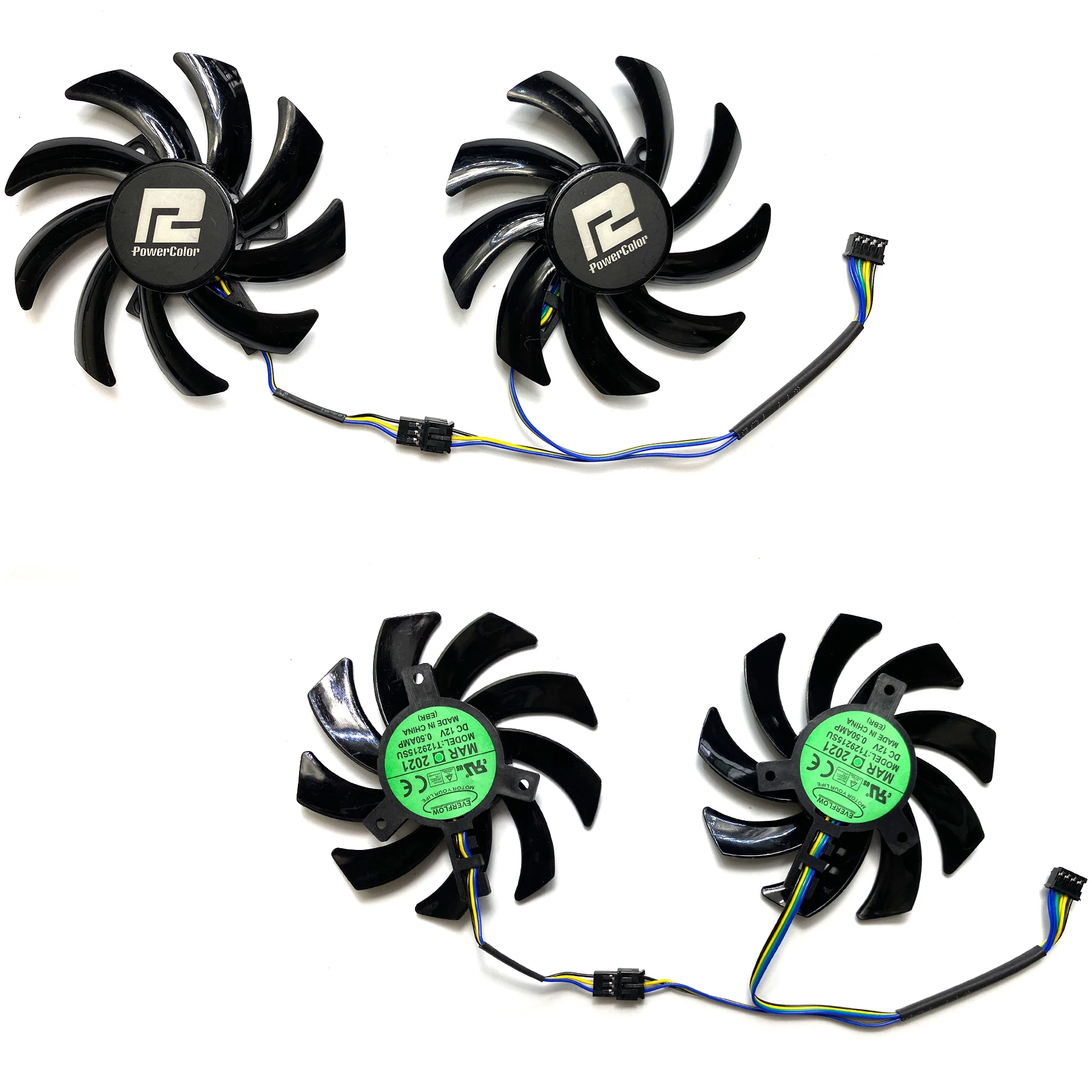 New For POWERCOLOR RX 5700 XT 6500XT 6600 6600XT 5700XT 6700 6700XT Fighter Competitive versiGraphics Card Replacement Fan