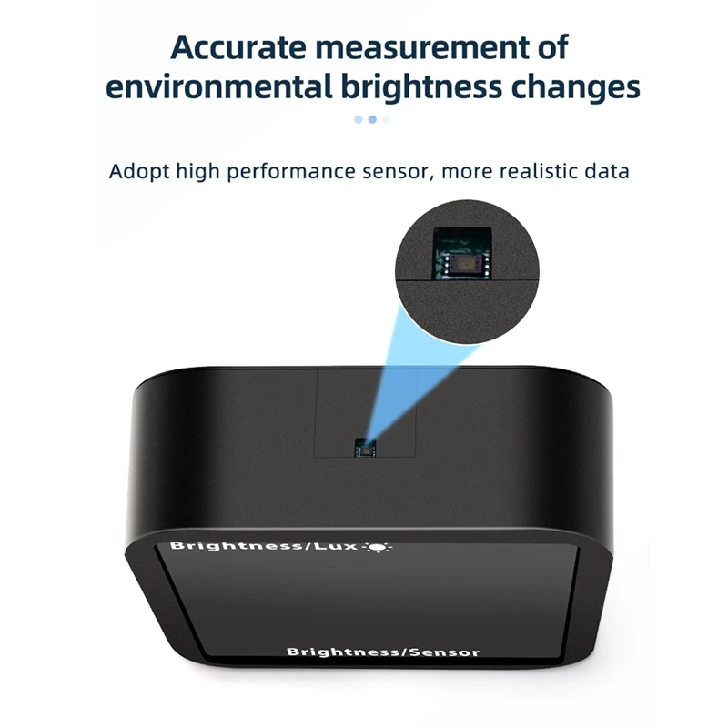 XTECH Tuya Light Sensor Brightness Detector With Temperature Humidity Detection Display Smart Home Security Linkage