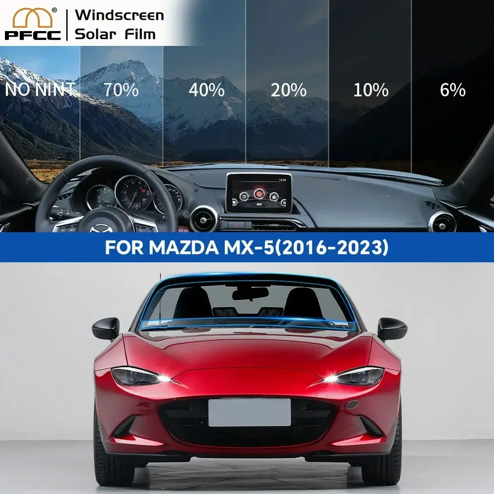 

PFCC для Mazda MX-5 2016-2023 предварительно вырезанная тонирующая пленка для конфиденциальности окон автомобиля, авто наклейка, фольга, керамическая солнечная УФ-защитная пленка, наклейки