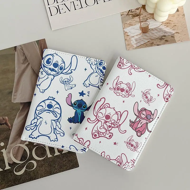 

Lilo & Stitch Cartoon Stitch Passport Clip Certificate Pack Protection Case Multifunctional Card Pack Travel Portable Storage