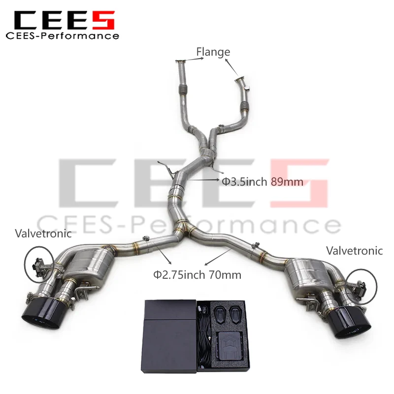 

CEES Catback Exhaust For Audi RS4/RS5 B9/B9.5 2.9T 2017-2024 Stainless Steel Escape Exhaust Pipe Muffler Car Exhaust System