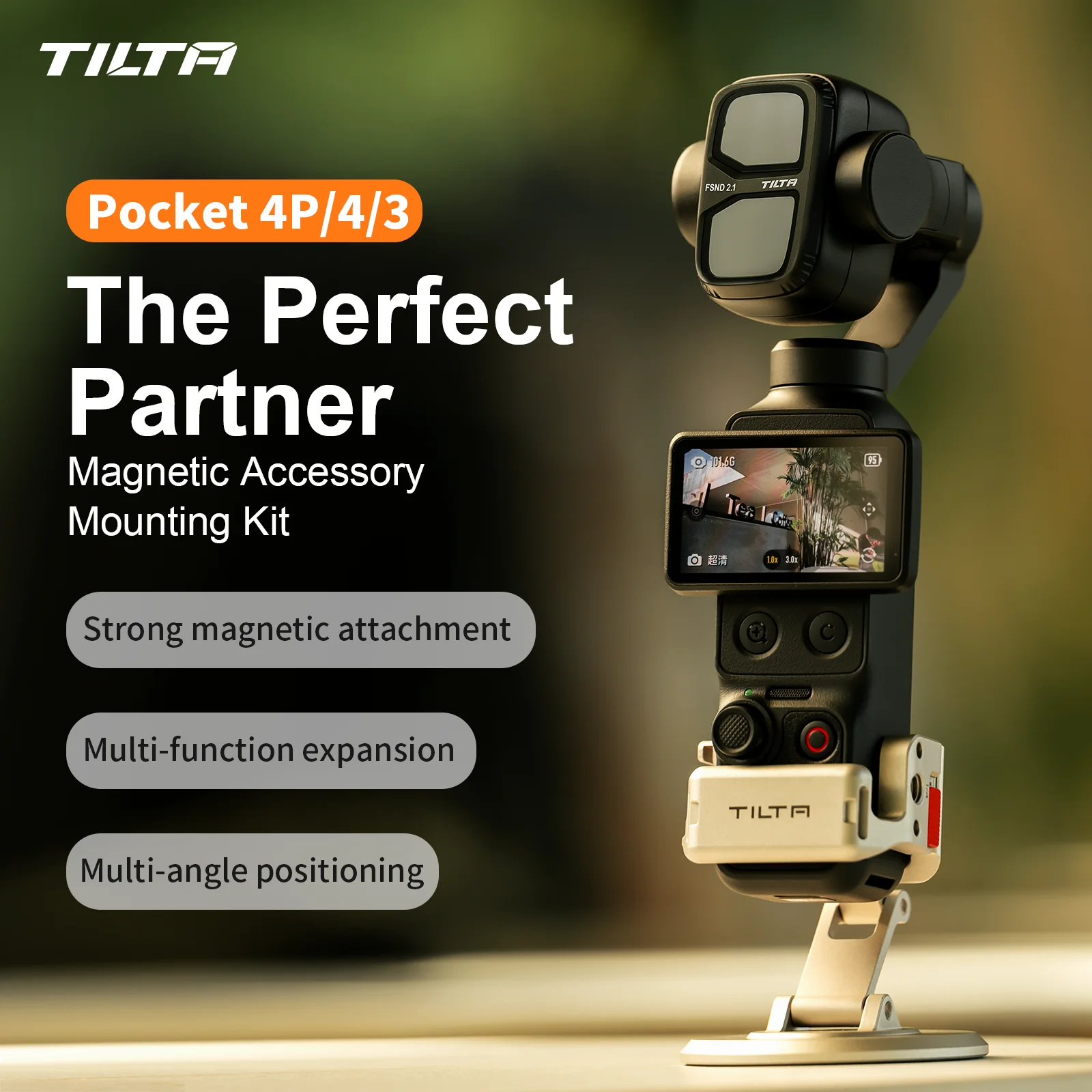TILTA For DJI Osmo Pocket 4 Pro 4 3 Magnetic Accessory Mounting Kit with Magnetic Expansion Mount Camera Protection Cage
