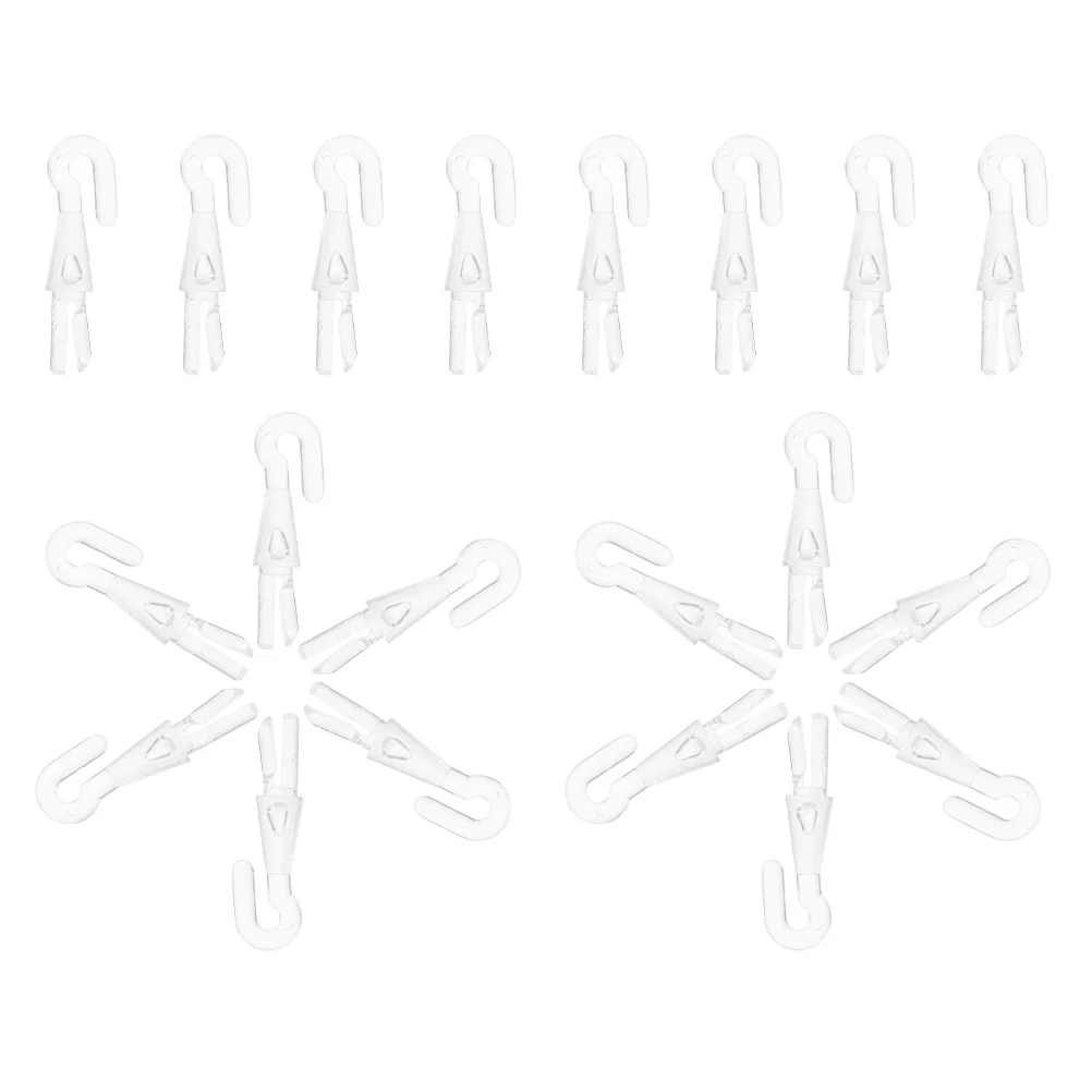 

20pcs Blind Wand Replacement Hooks Plastic Transparent Connector For Vertical Blinds Tilt Wand Hook Tip Repair Parts
