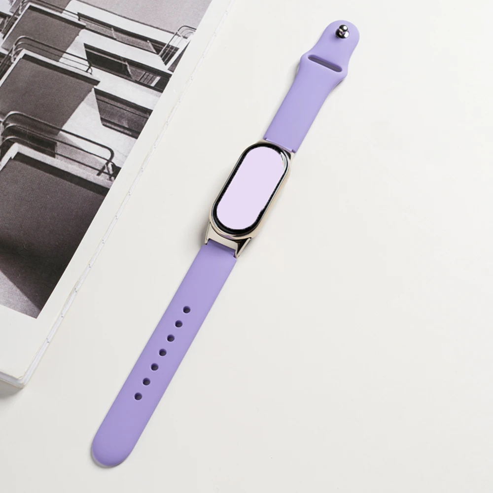 Pasek do Mi Band 10 Pasek do Mi Band 9/10 Opaska na nadgarstek do Mi Band 8 Silikonowa sportowa bransoletka do Xiaomi Smart Band 10 Paski do zegarków