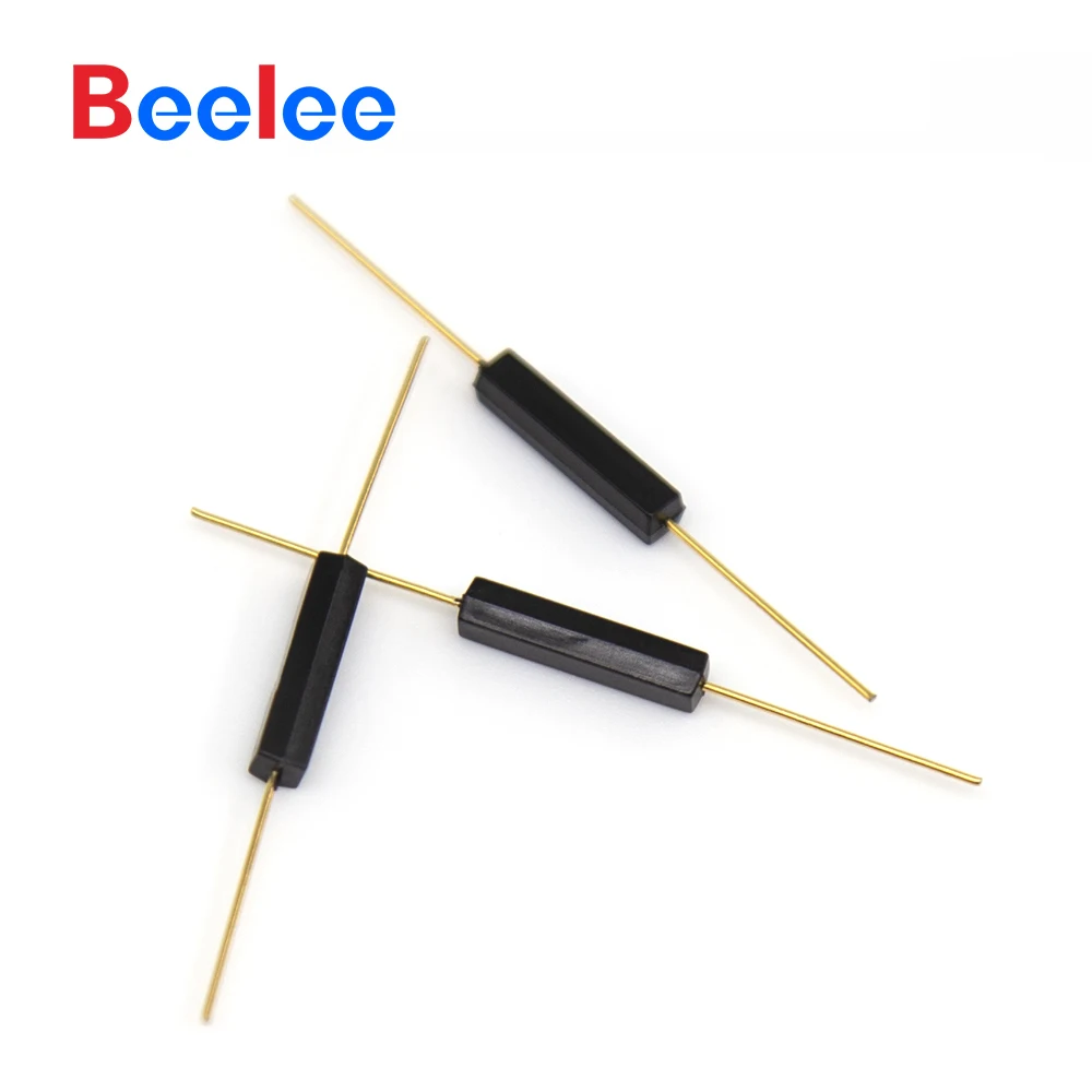 50PCS Beelee Plastic Reed Switch 2.8x14mm Glass Magnetic Reed Switch Reed Switch Magnet 14 For PCB Board
