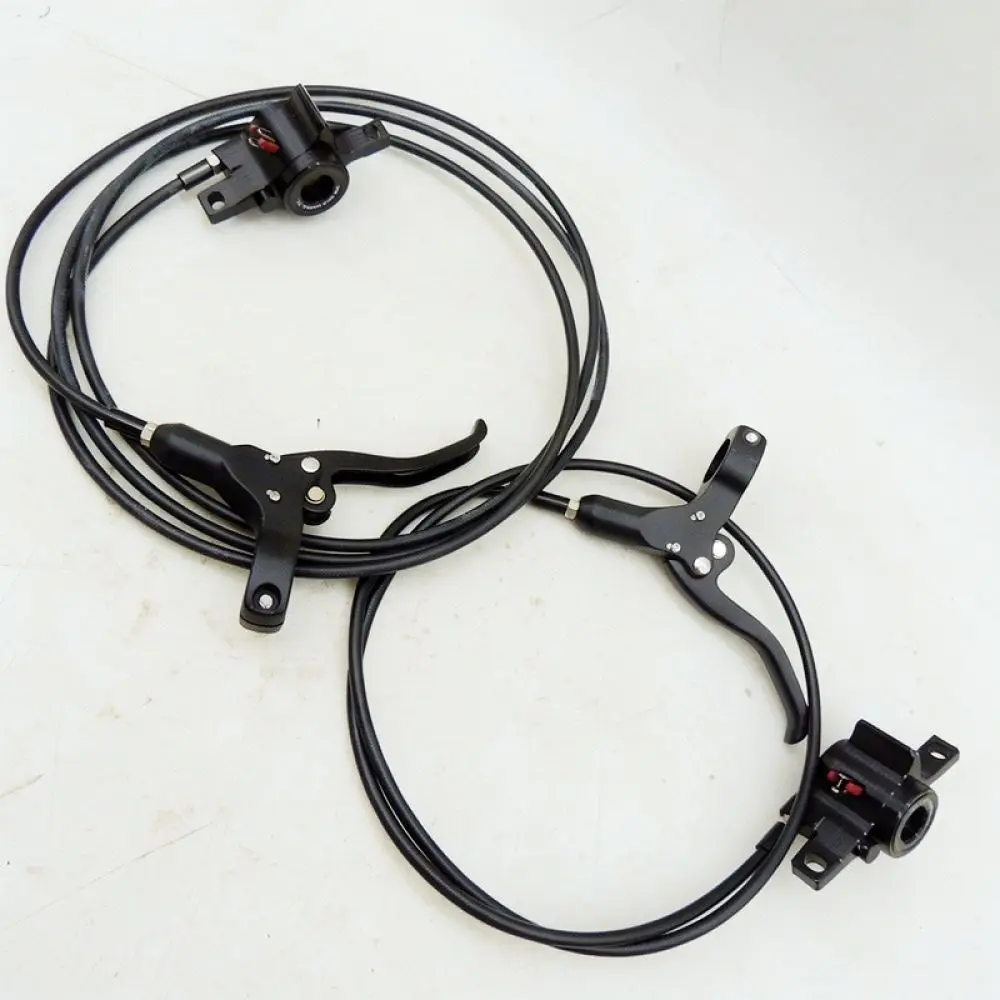 Juego de frenos hidráulicos de aluminio CNC, ligero, para bicicletas de montaña (MTB) y bicicletas eléctricas, con kit de frenos de disco y accesorio de cableado extendido.