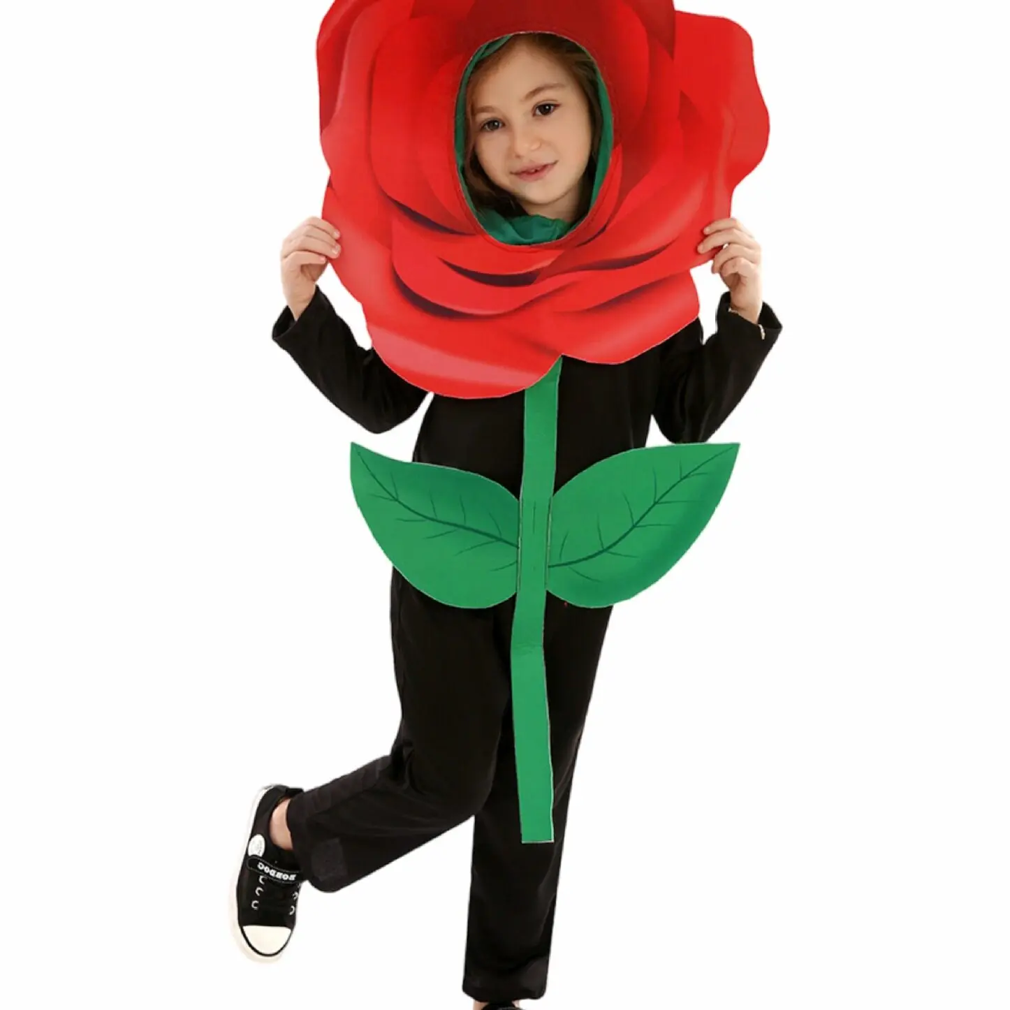 3-10 Years Old Flower/Plant/Animal Cosplay Costume Set Sunflower Rose Tree Rabbit Caterpillar Outfit for Halloween Carnival - view 2