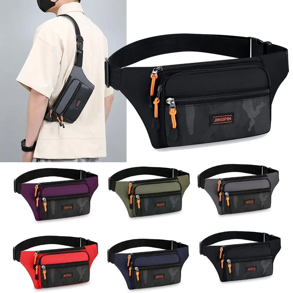 Fashion Anti-theft Men Waist Bag Close Fitting Waist Bags Multi-layer Sports Waist Bags Fanny Pack Chest Bag Sports