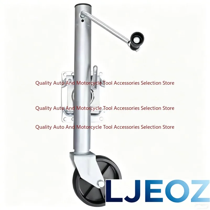 1500LBS 6 Inch Solid Wheel Sidewind Round Swivel Trailer Jack with Bolt on Capacity 680KG Jockey Wheel Boat RV Parts Accessories