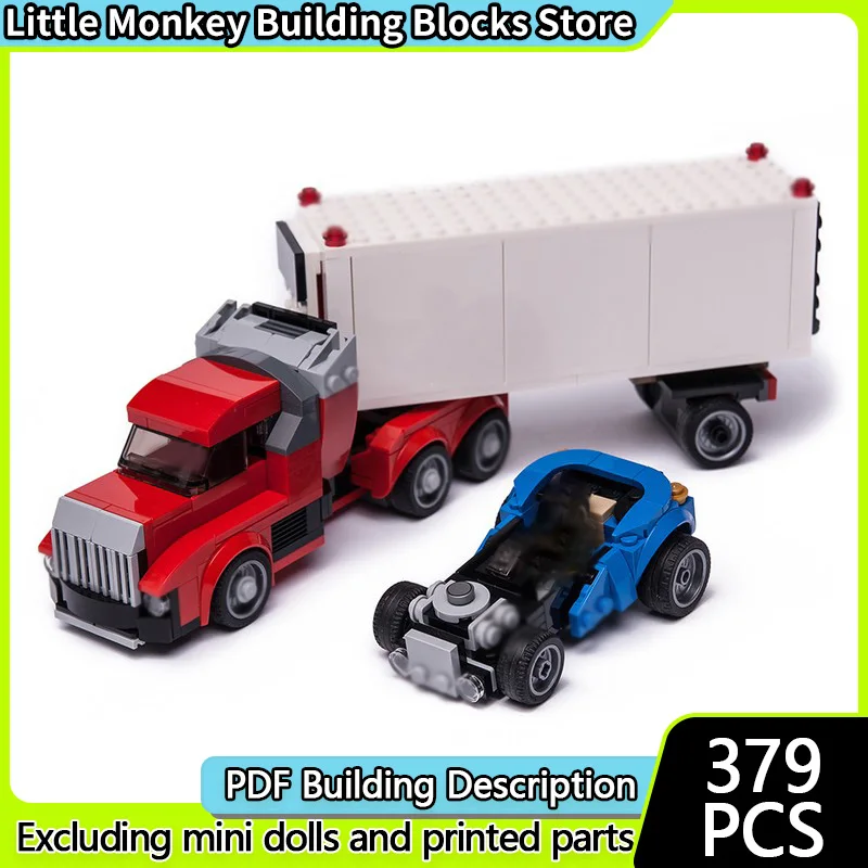 

City Car Model MOC Building Bricks Big Rig And Modified Hypercar Modular Technology Children Holiday Gifts Assemble Toys Suit