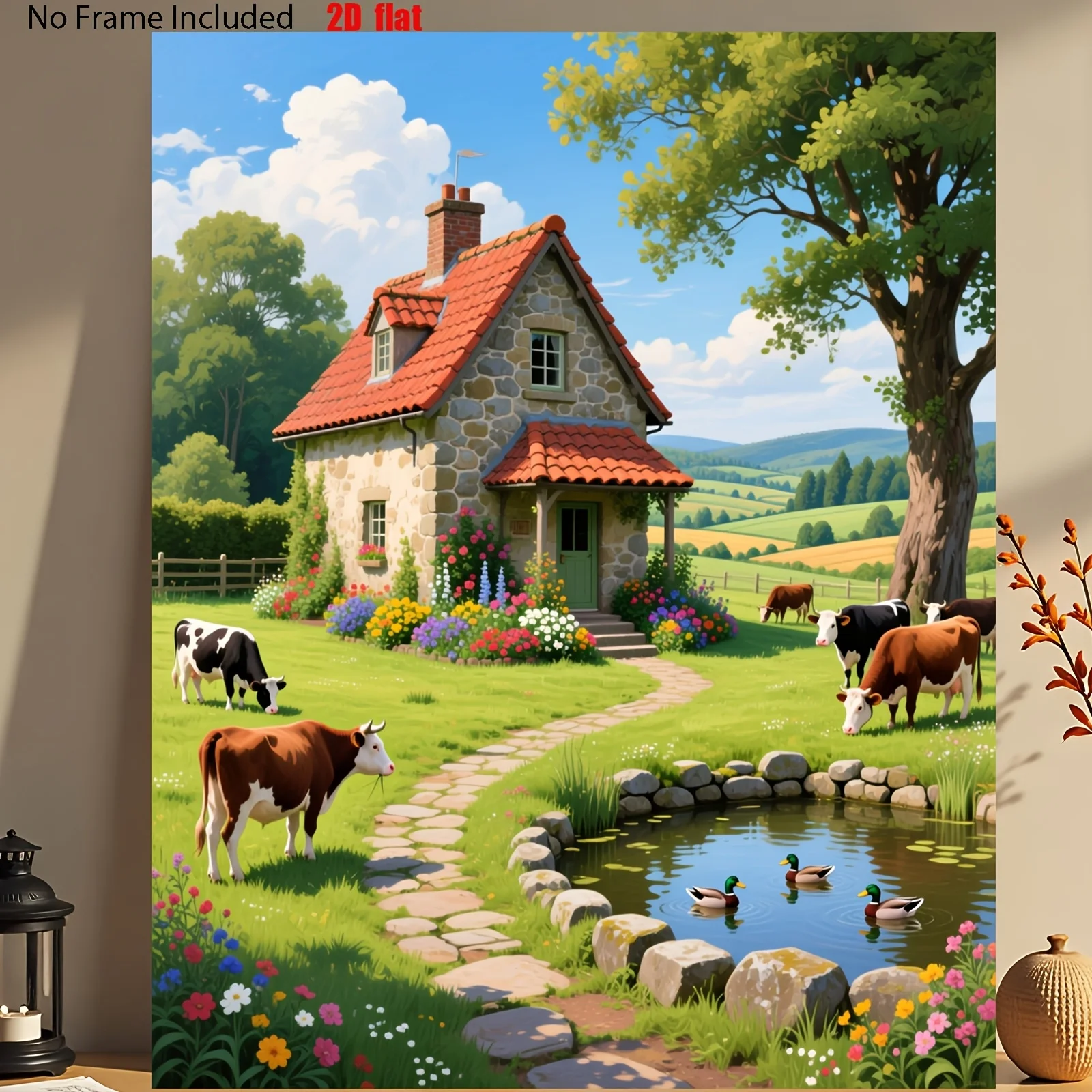 Professional Art Use A Digital Oil Painting Kit Suitable for Beginners, Featuring Acrylic Paints, Canvas, Three Brushes, And an