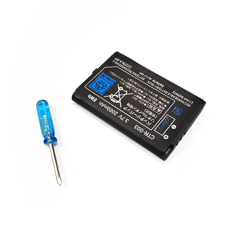 Akumulator litowy 2000mAh 3.7V CTR-003 do Nintendo 3DS 2DS 2DS XL z śrubokrętem i akcesoriami - Bateria — zdjęcie produktu 4