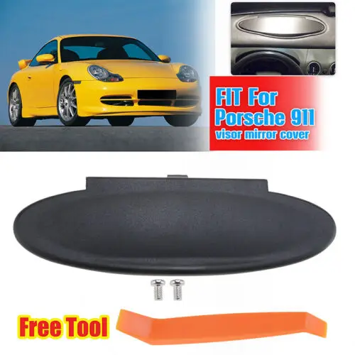 

For Porsche Boxster Cayman 986 987 911(996/997) Sun Visor Mirror Cover Black