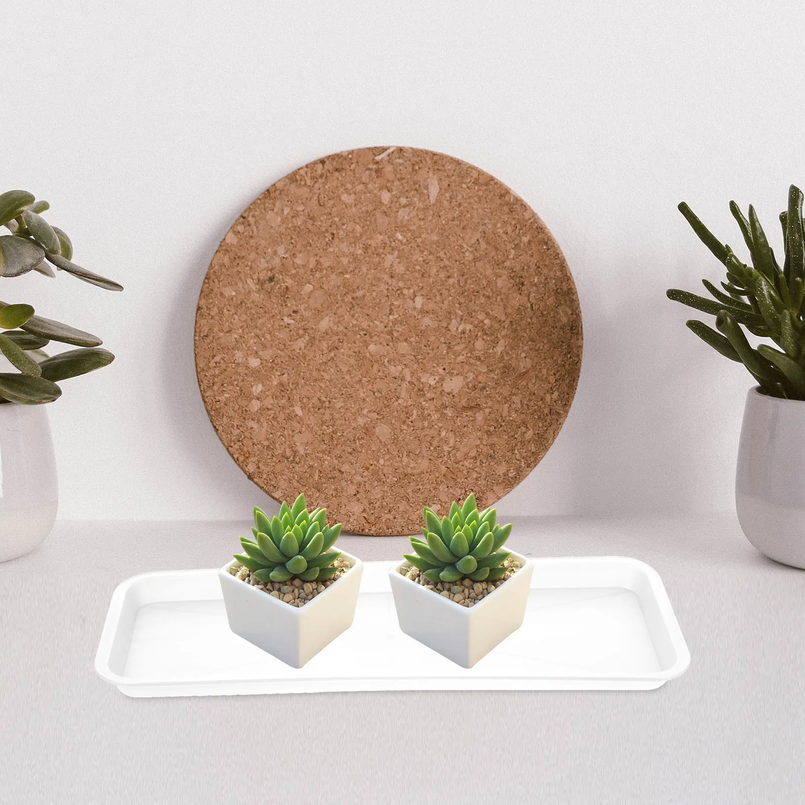 

10pcs Plastic Saucers Rectangular Drainage Tray For Pots Bonsai Indoor Outdoor Drip Trays For Plant Plate Plants