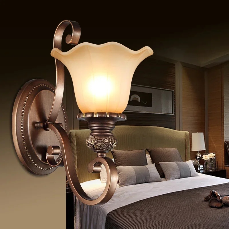 New arrival american style wall lamp fashion lamp single-head wall lights vintage iron lamps 089-1w