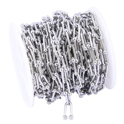 1meter 5mm Wide Stainless Steel Ball Link Chains For Jewelry Making Diy Bracelet Necklace Handbag Making Accessories