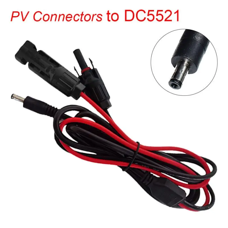 

14AWG Solar Panel Connector to DC5521 DC7909 Adapter Cable Wire PV Panel Plug Cord Battery Wiring Solar Extension Cable