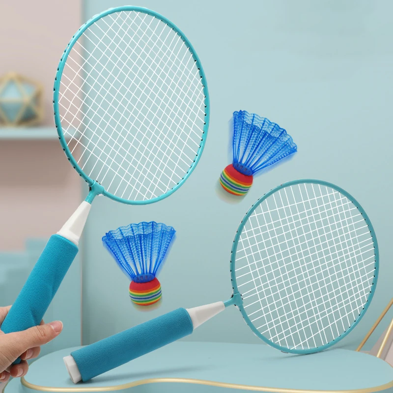 Zestaw rakiet do badmintona dla dzieci, zabawki do sportów na świeżym powietrzu, lekkie, przenośne, interaktywne zabawki do gry w badmintona dla rodziców i dzieci.