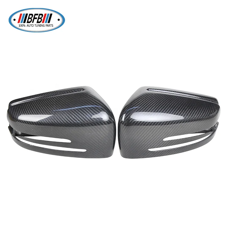 Dry Replacement Carbon Fiber Side Rearview Mirror Cover For Mercedes W204 W212 W218  W207 X204 W176