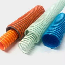 Bomba de agua de hélice de Pvc reforzado con plástico Flexible, succión, descarga, tubo espiral, conducto, manguera de línea con Su corrugado o plano