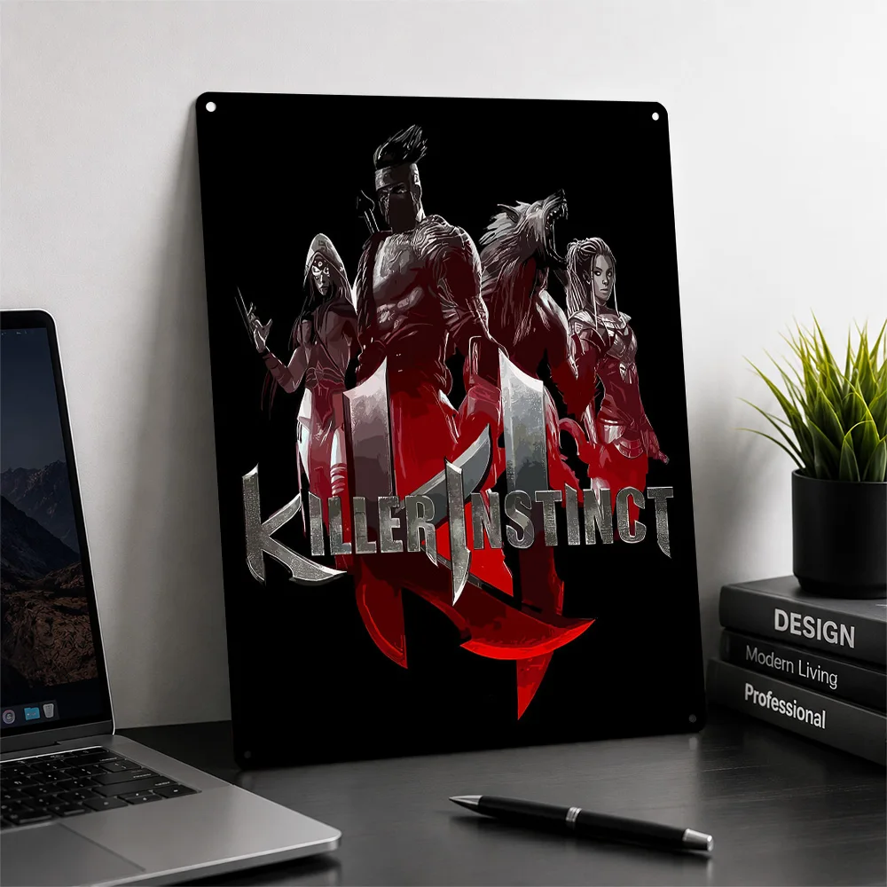Killer Instinct Game Art Personalized 3D Textured Metal Poster Wall Art Tinplate Sign for Decoration Room Decor Luxury Wand Deko