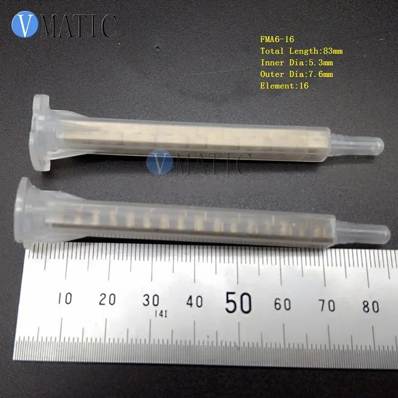 30pcs Golden FMF6-16 Static Mixers | Square Nozzle for Two-Part Epoxy | Free Shipping