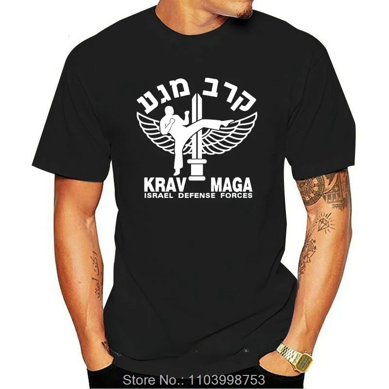 Men Summer Cotton Male Casua Letters  New 2023 Krav Maga Instructor Front & Back Print Customized Black Cotton t-shirt