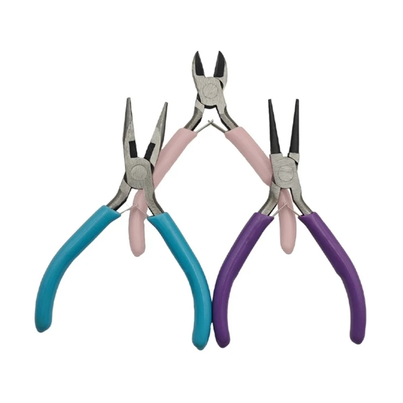 Jewellery Pliers Set with Round Nose Pliers and Wire Cutter for DIY Enthusiasts