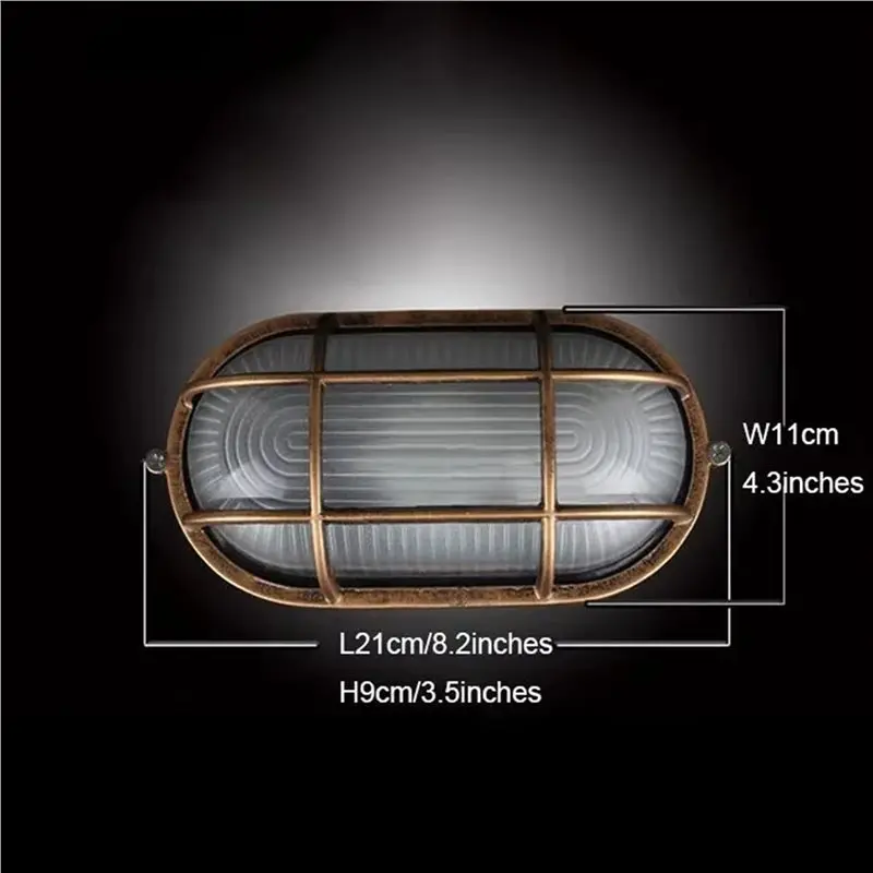 AB33-2X Retro Moisture Explosion-Proof Outdoor Wall Light Vintage Waterproof E27 Ceiling Lamp Porch Lighting