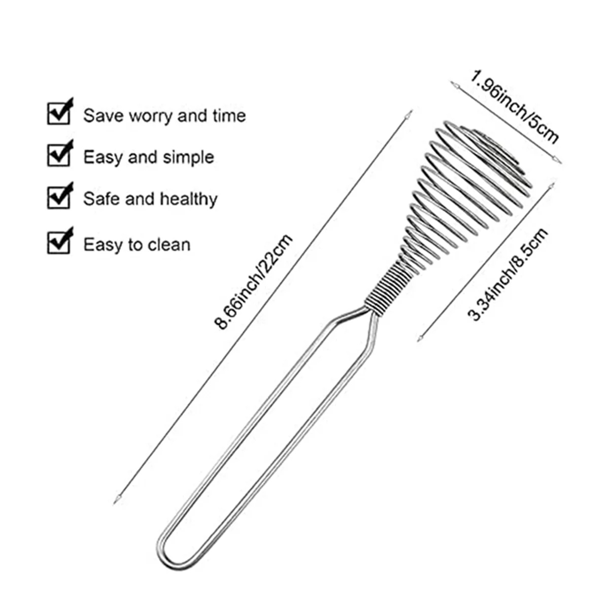 สแตนเลสสตีลสปริงคอยล์ปัดลวดแส้-ครีมไข่ Beater น้ําเกรวี่-ครีม Hand Mixer เครื่องมือห้องครัวอุปกรณ์เสริมสําหรับผสมร้อน
