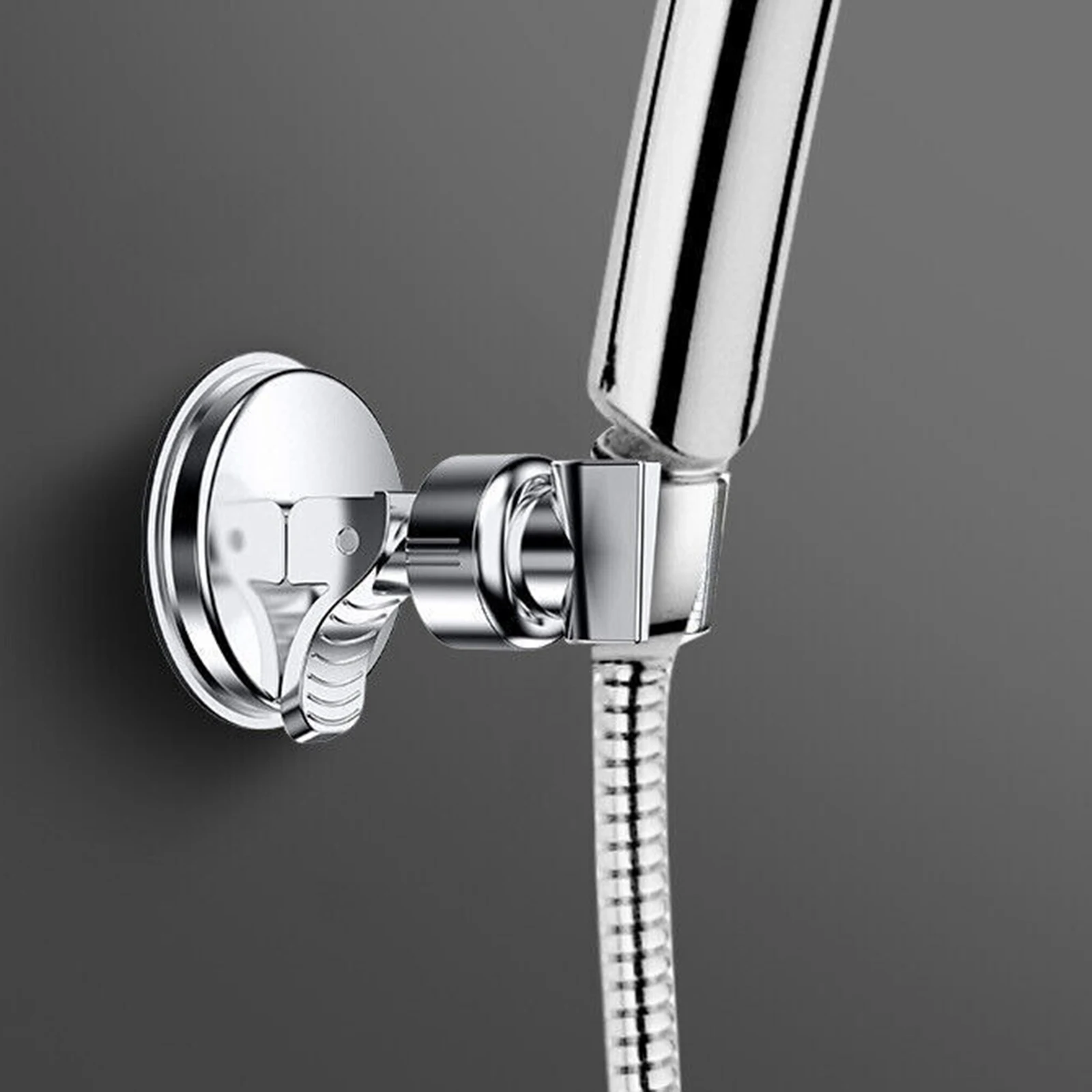 ABS 플라스틱 흡입 컵 샤워헤드 거치대, 360 ° 조절식 핸드헬드 샤워헤드 거치대, 벽걸이 조절식 욕실 브래킷