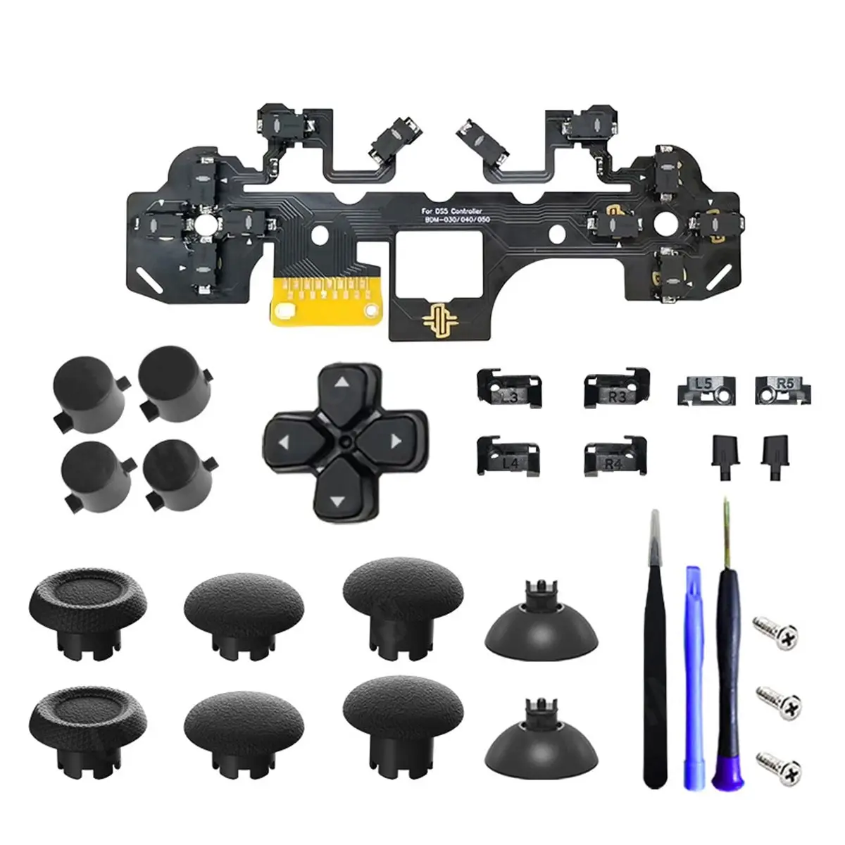 X10A Ergonomic Micro-Switch Tactile Clicky Hair Trigger Kit+Joystick Cap for Controller BDM-030/040/050 12 Key Click A