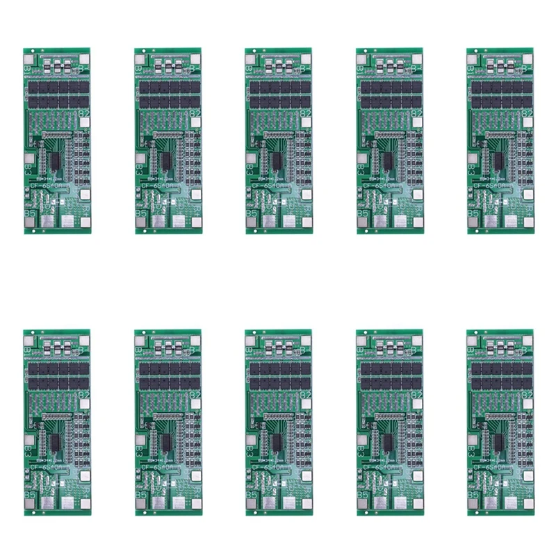 

N75R-10X 24V 6S 40A 18650 Li- Lithium Battery Protect Board Solar Lighting Bms Pcb With Balance For Ebike Scooter
