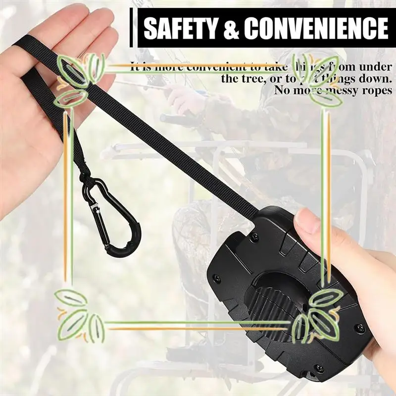 

Treestand Gear Hoist, 29.5 Ft Retractable Bow & Gear Hoist For Hunting, Quick & Easy Bow Hunting Gear Accessories