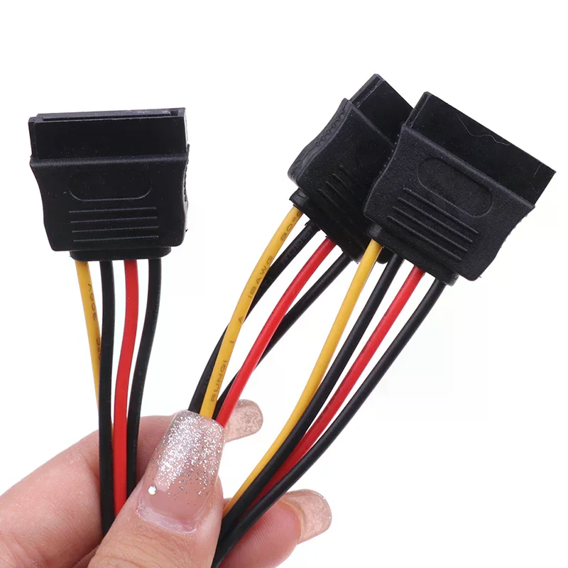 Vh3.96 4Pin 25CM to 1 or 2 Port Sata Power Cable for Hikvision Dahua Mini Vcr ip Camera Cctv Video Recorder Hard Disk