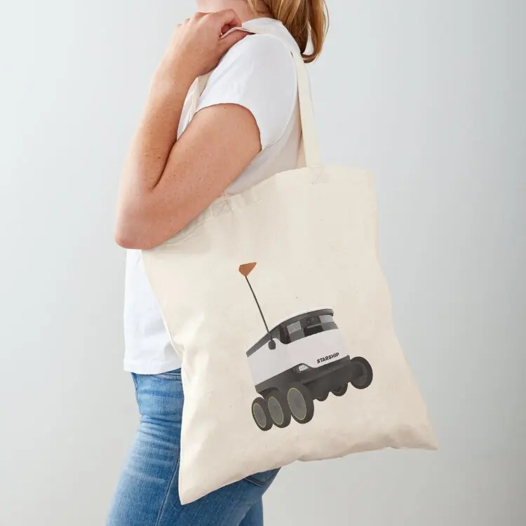 Little Starship Robot Tote Bag canvas tote bags Canvas stote bag Customizable tote bag