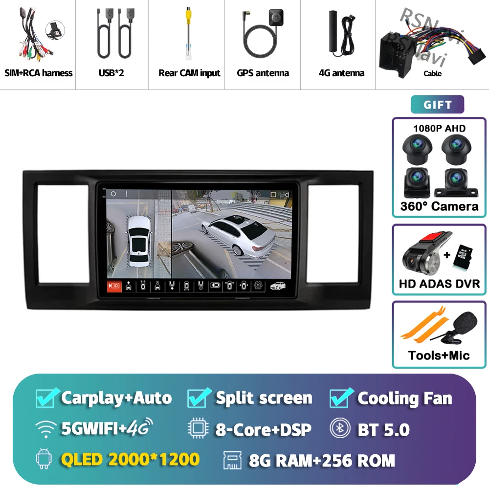 Android 15 Carplay Auto Voor Vw Volkswagen Caravelle 6 T6.1 T6 2015 2016 2017-2020 Multimedia Autoradio Speler video Wifi + 4G Bt