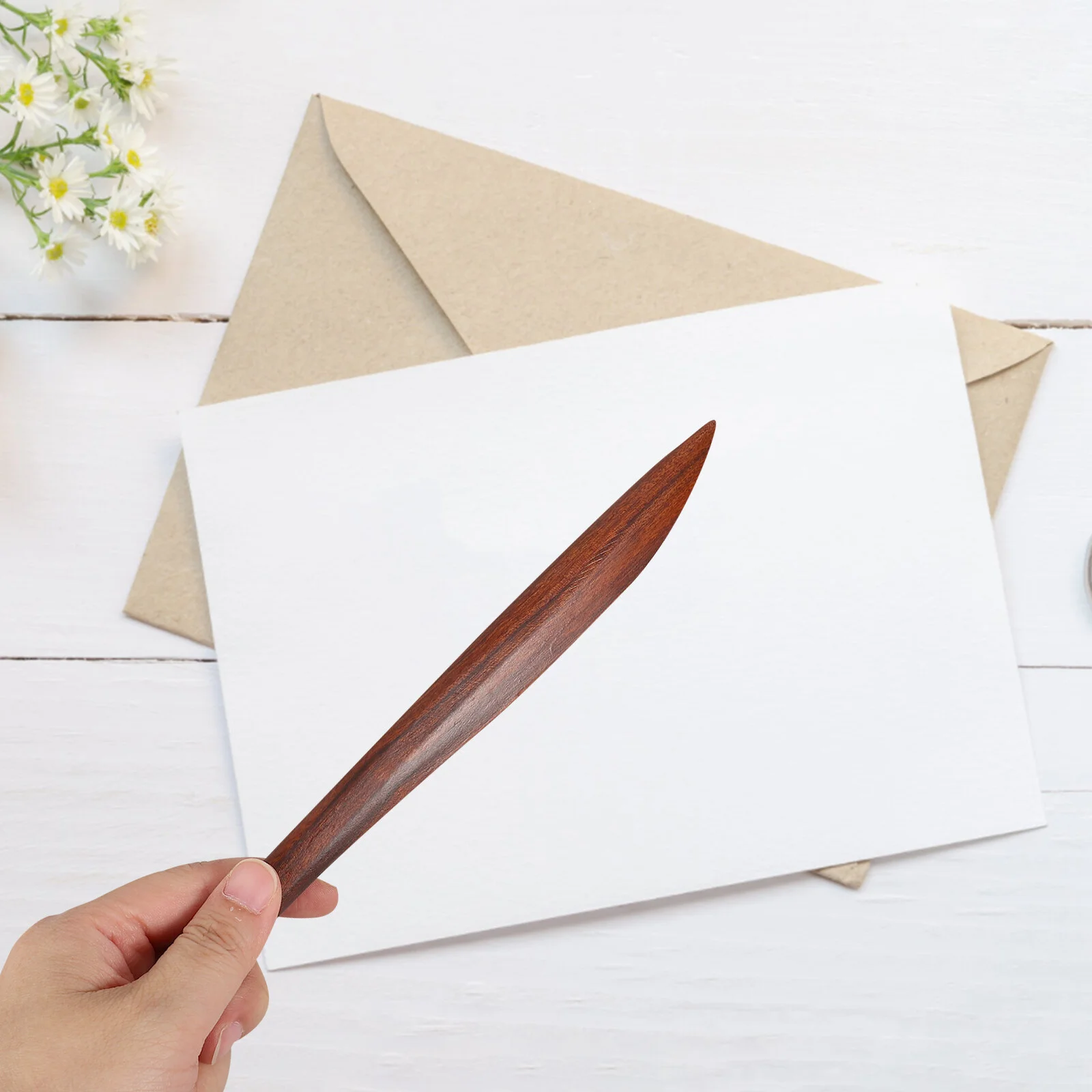 Ergonomic Xuan Paper Knife Natural Wood Envelope Opener Lightweight Letter Creative Stationery Office Tool