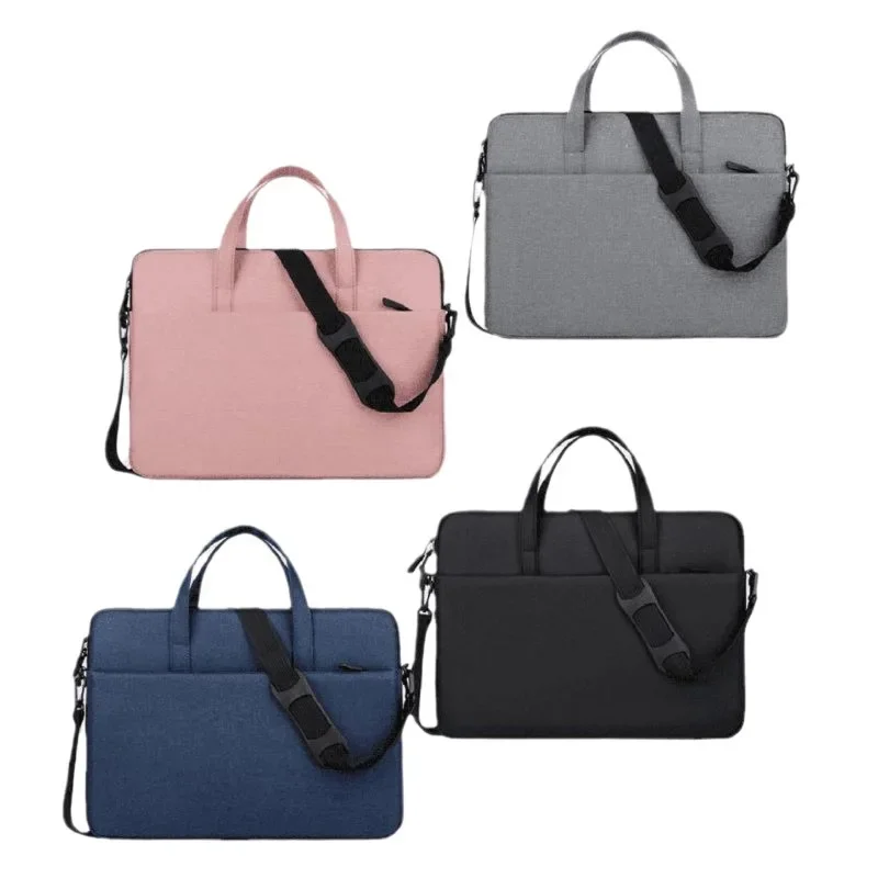 Nuova borsa per laptop MacBook transfrontaliera, borsa a tracolla singola per pendolari d'affari in tinta unita