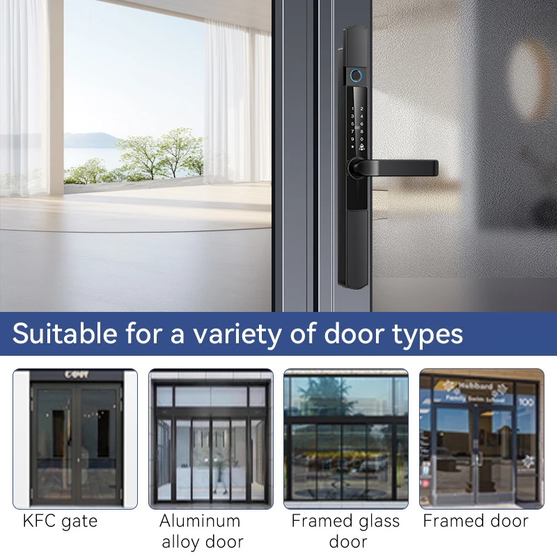 Kasman Source Price Double Side Slim Door Lock Water Proof 2hrs Fire Rated Gate Smart Door Lock With Mechanical Key view 6