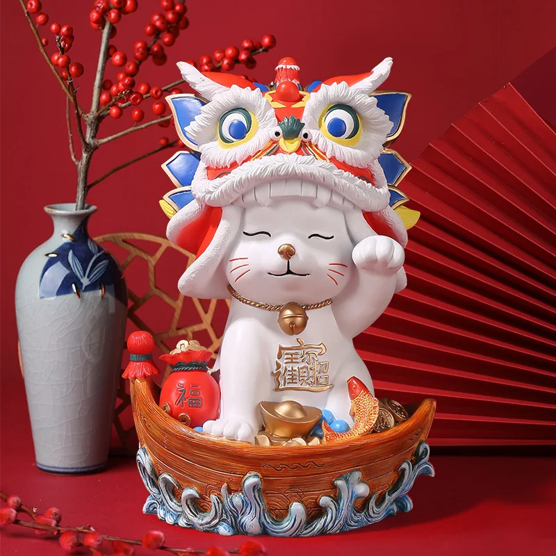 Fashion Atmosphere Rich Treasure Cat Arts And Crafts Decoration Gift Box With Modern Simple Animal Home Exquisite Decoration